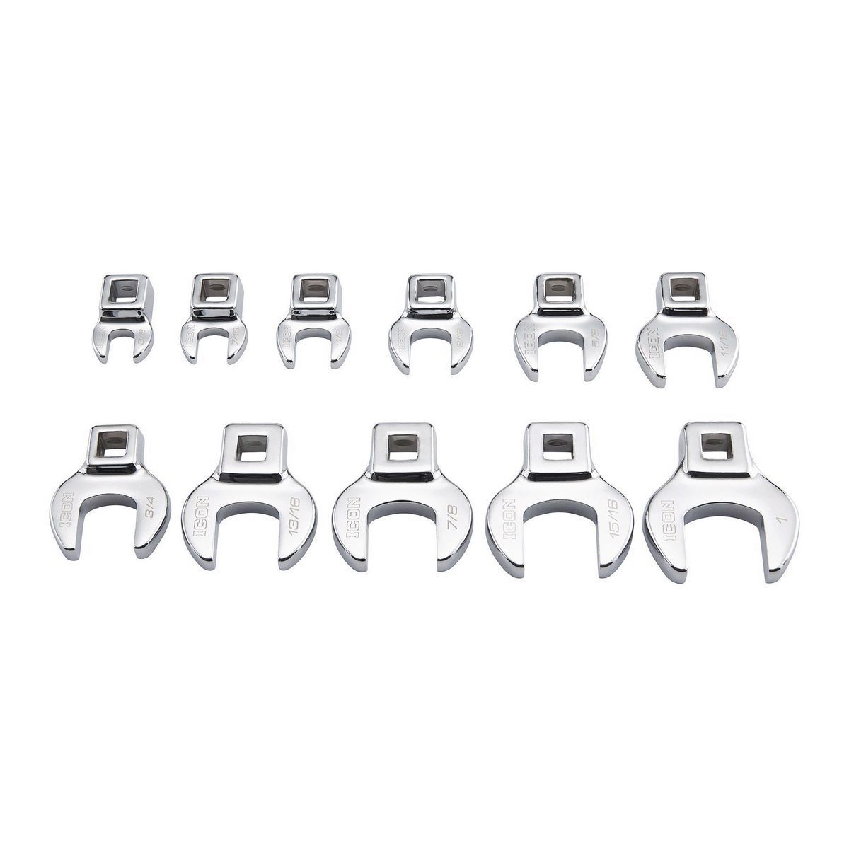 3/8 in. Drive SAE Crowfoot Wrench Set, 11-Piece W260122