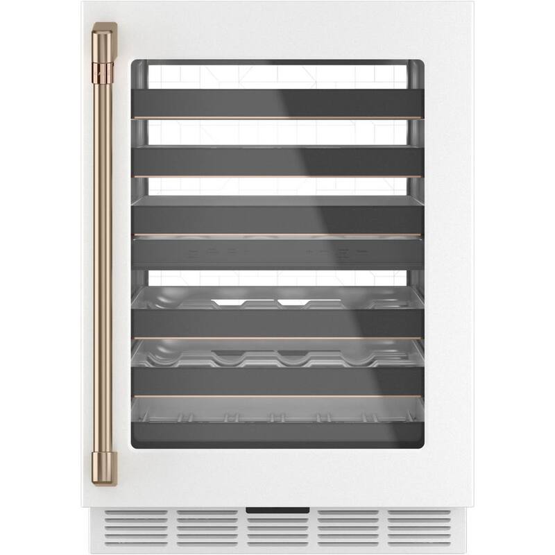 24 in. 46-Bottle Wine Beverage Cooler in Matte White E3320