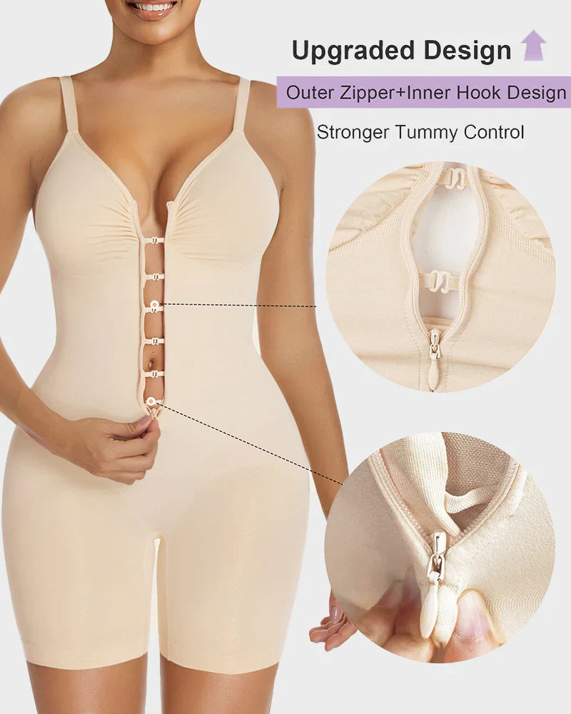 Women's Tummy Control Zip Bodysuit O90433