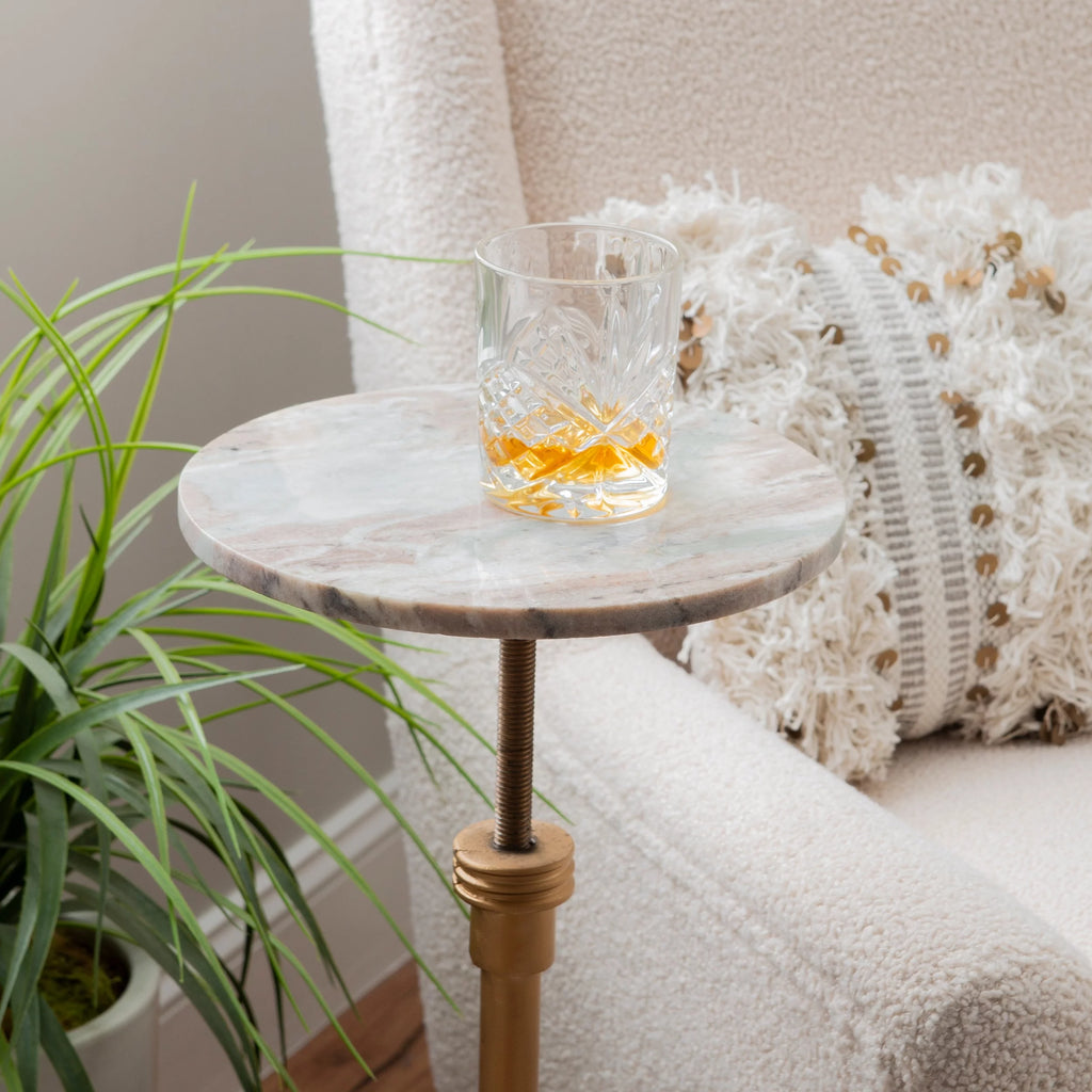 Round Adjustable Height Indoor Accent Drink Table V66738