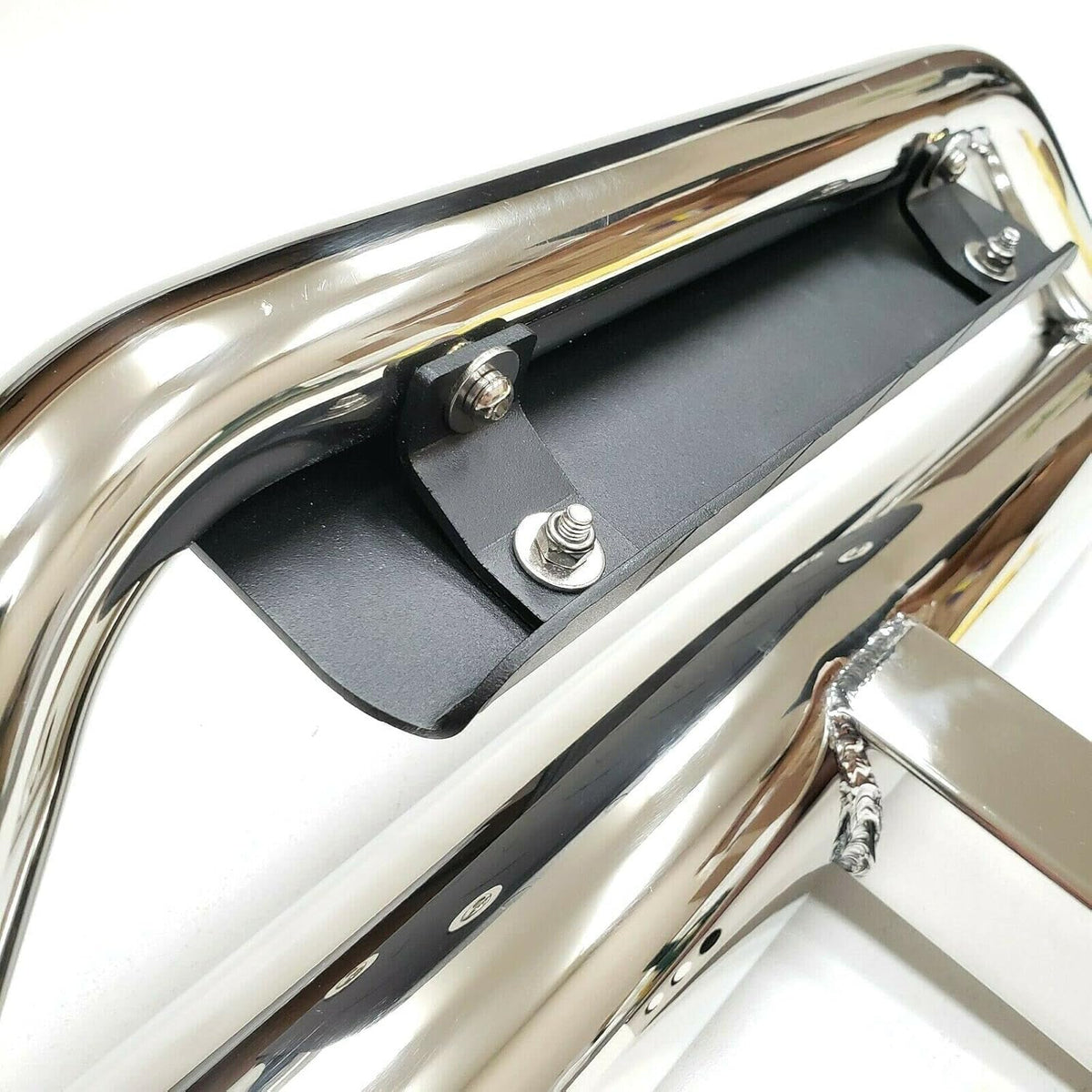 Chrome Towing Hitch Step Bar Drop Step 2" Receiver Round End Rear Bumper Guard Q9264