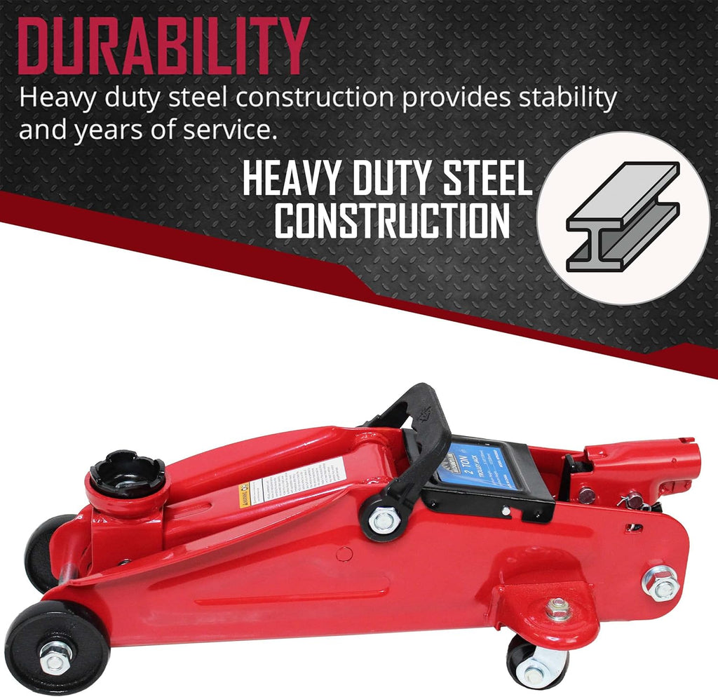 2 Ton Trolley Jack, 4,000 LB Capacity, Heavy Duty Steel, Pack of 2 K822