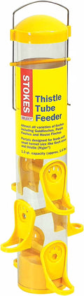 Yellow Six Feeding Ports Tube Finch Bird Feeder I74740