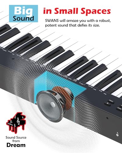 88 Keys Semi-weighted Digital Piano Set with Stand, Carrying Case, Sustain Pedal, Headphones N5946