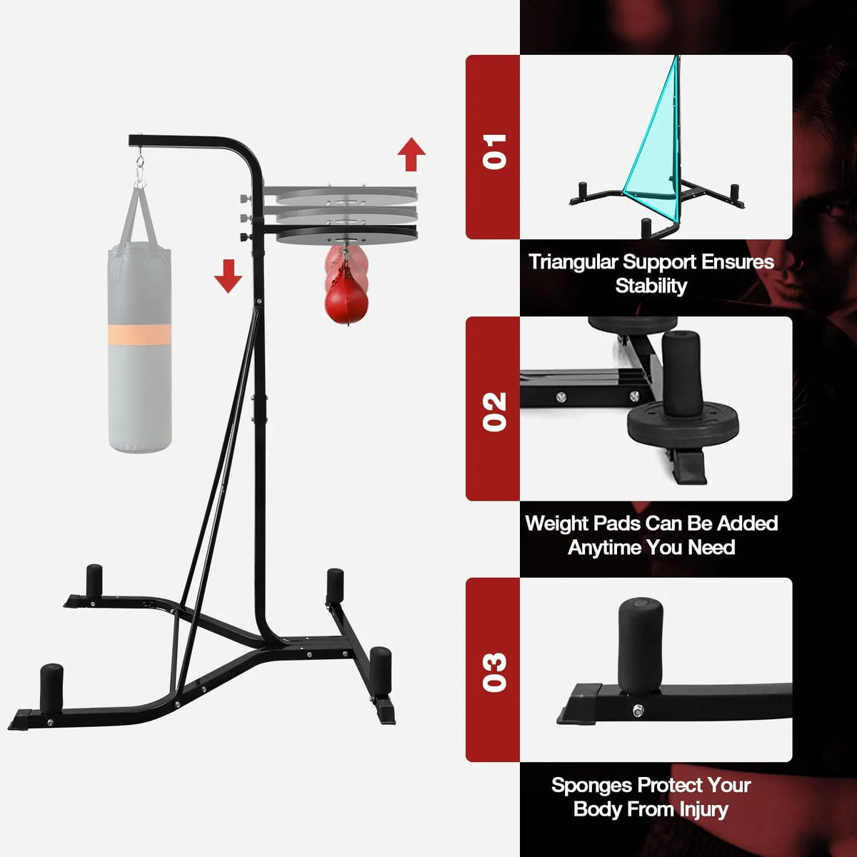 Boxing Bag Stand with Speed Bag L763
