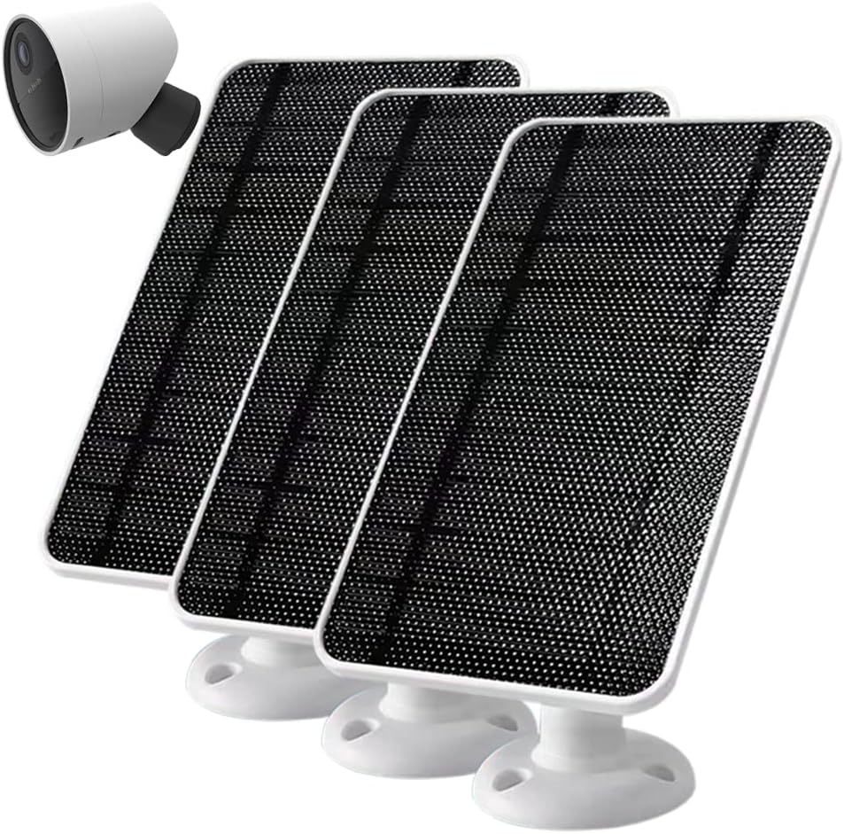 Solar Panel for Outdoor Security Camera with 13 FT Cable and Adjustable Wall Mount Z395