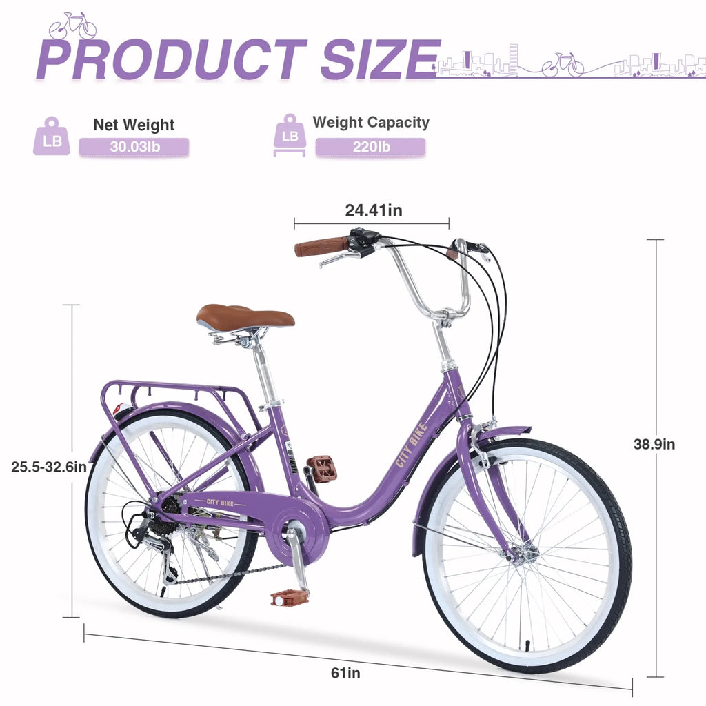 22 Inch 7 Speed Aluminium Alloy Girls Bike L2142