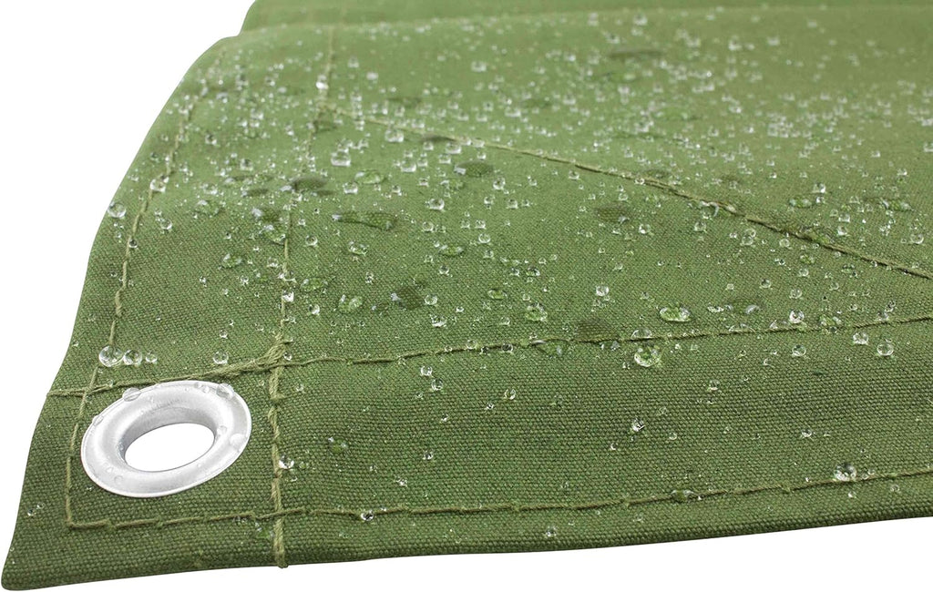 Green Canvas Tarp 12oz Water Resistant 20' x 20' S5821