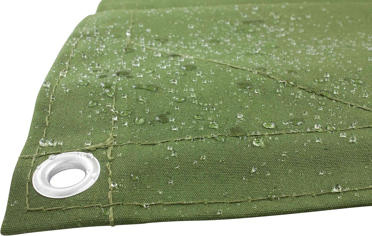 Green Canvas Tarp 12oz Water Resistant 20' x 20' S5821