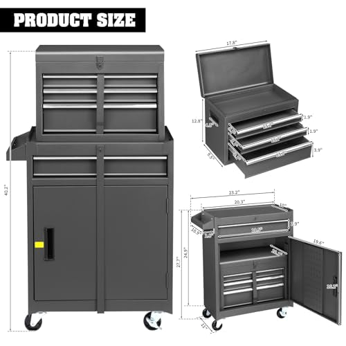 4 Drawer Rolling Tool Chest with Wheels and Lock N69143