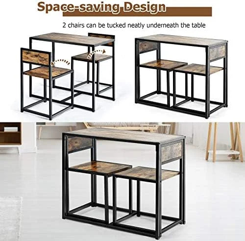3 Piece Dining Set with Metal Frame D3549
