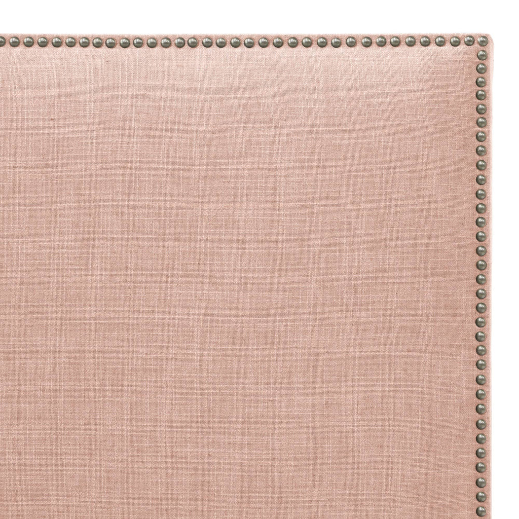 Rosequartz Linen Headboard with Pewter Nailbuttons E868111