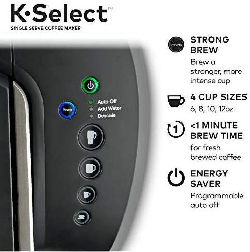 Single Serve K-Cup Pod Coffee Maker, Matte Black J500025