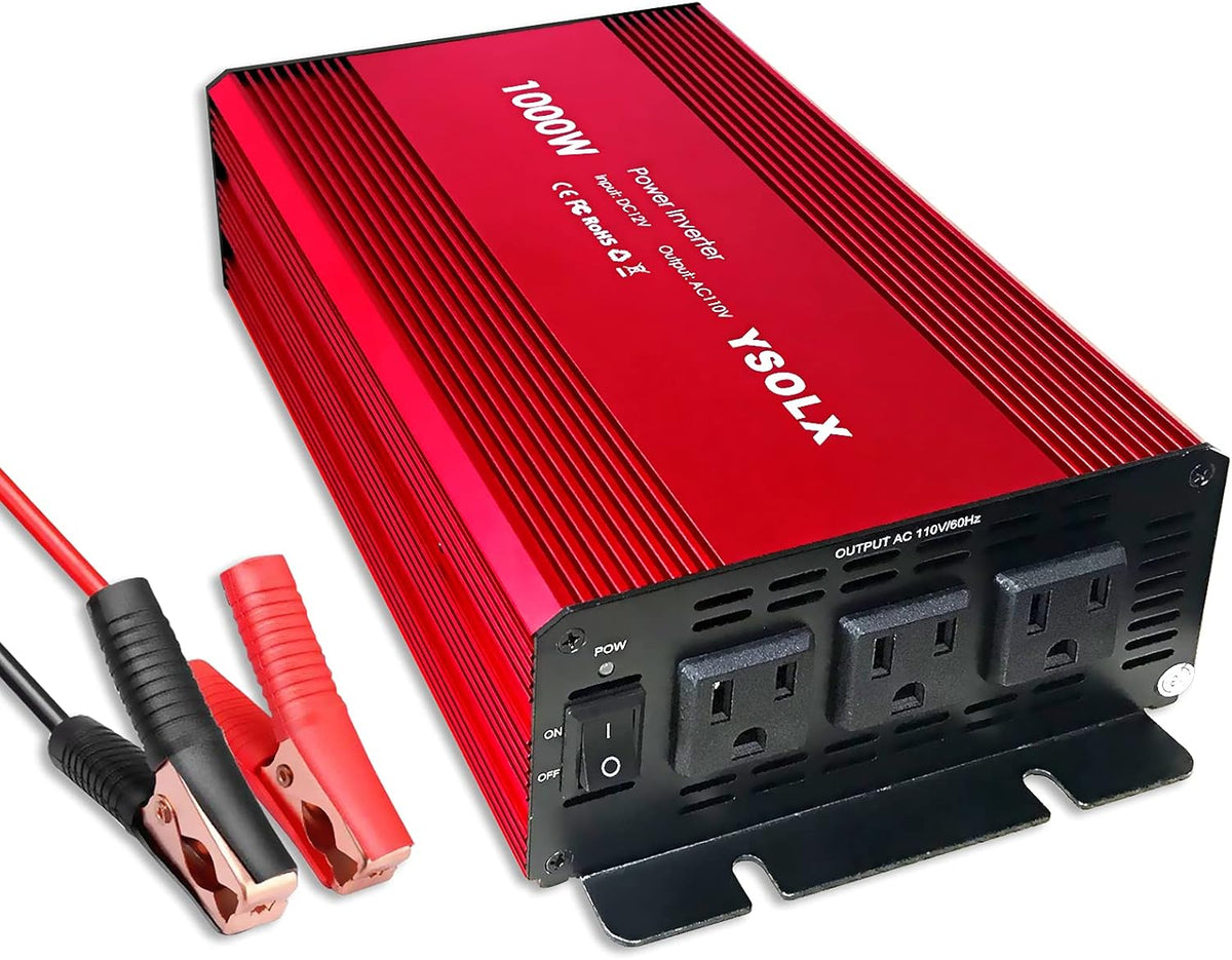 1000W Modified Sine Wave Power Inverter with 3 AC Outlets R5900