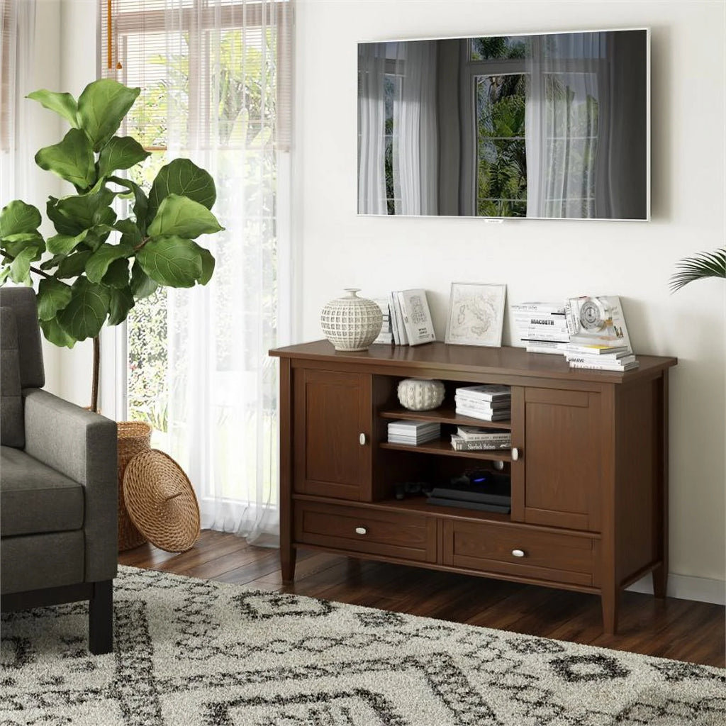 Rustic Wood TV Media Stand W89634