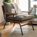 Rustic Metal Legs Accent Chair K821
