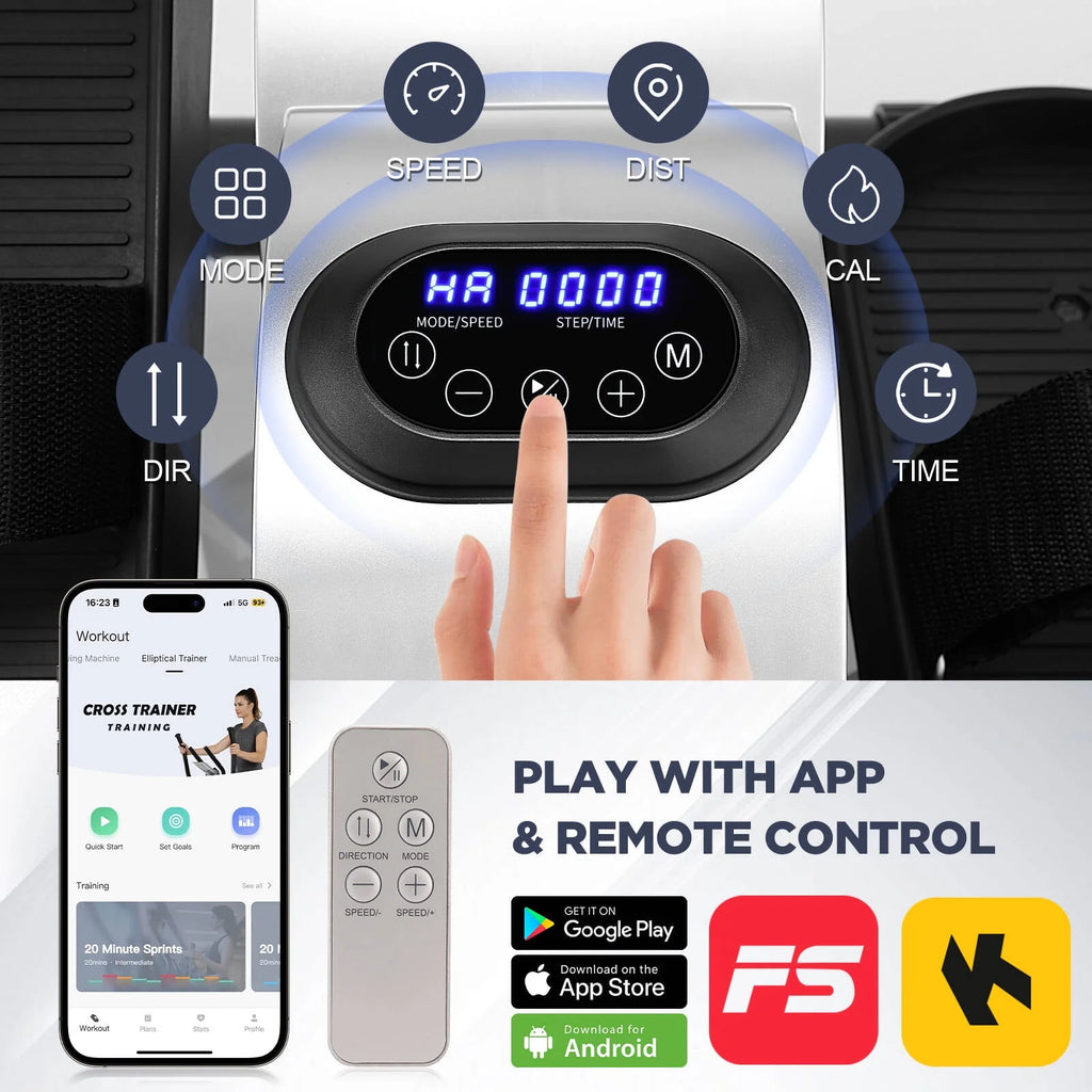 Under Desk Elliptical Machine with APP & Bluetooth O8544