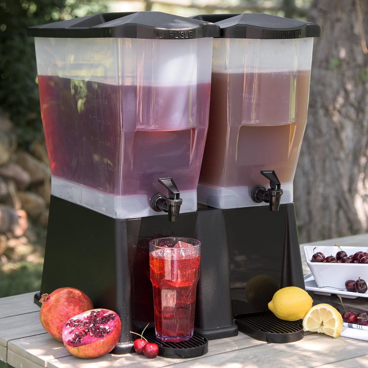 Black 7 Gallon Capacity Double Base X696413