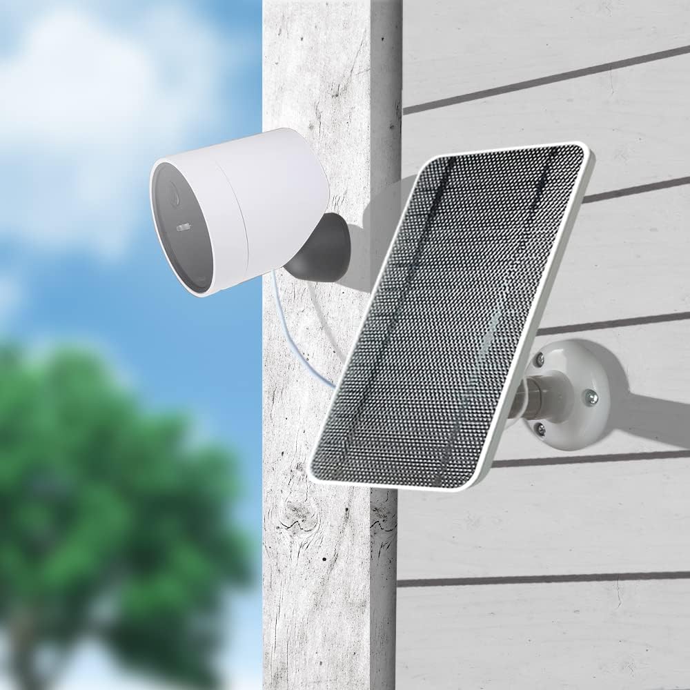 Solar Panel for Outdoor Security Camera with 13 FT Cable and Adjustable Wall Mount Z395