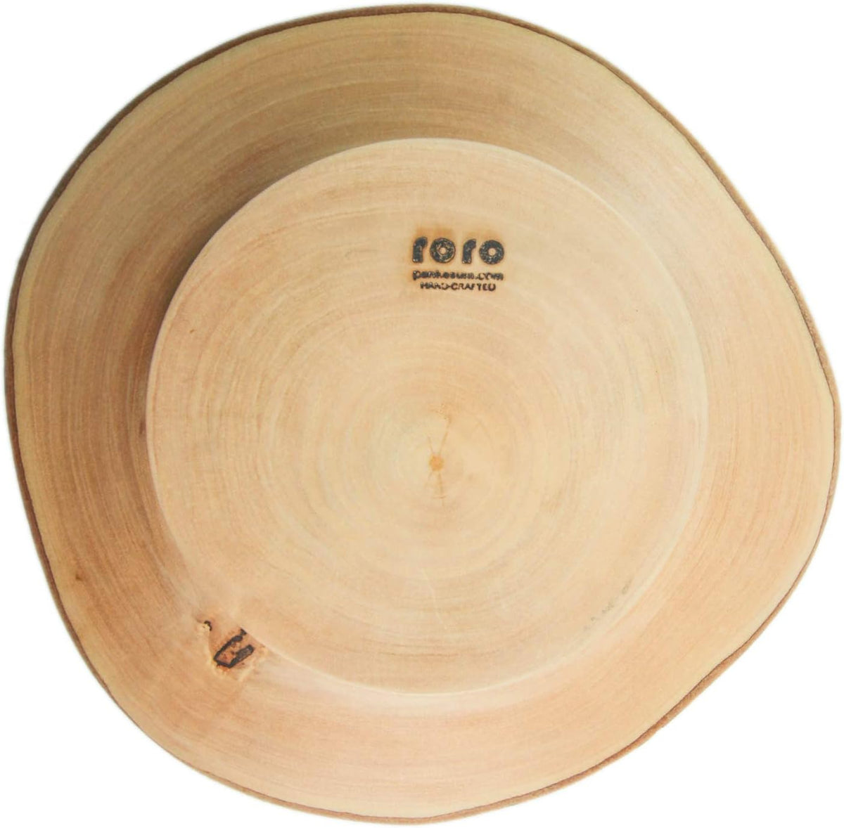 Circular Wood Cake and Pie Stand with Bark C548833