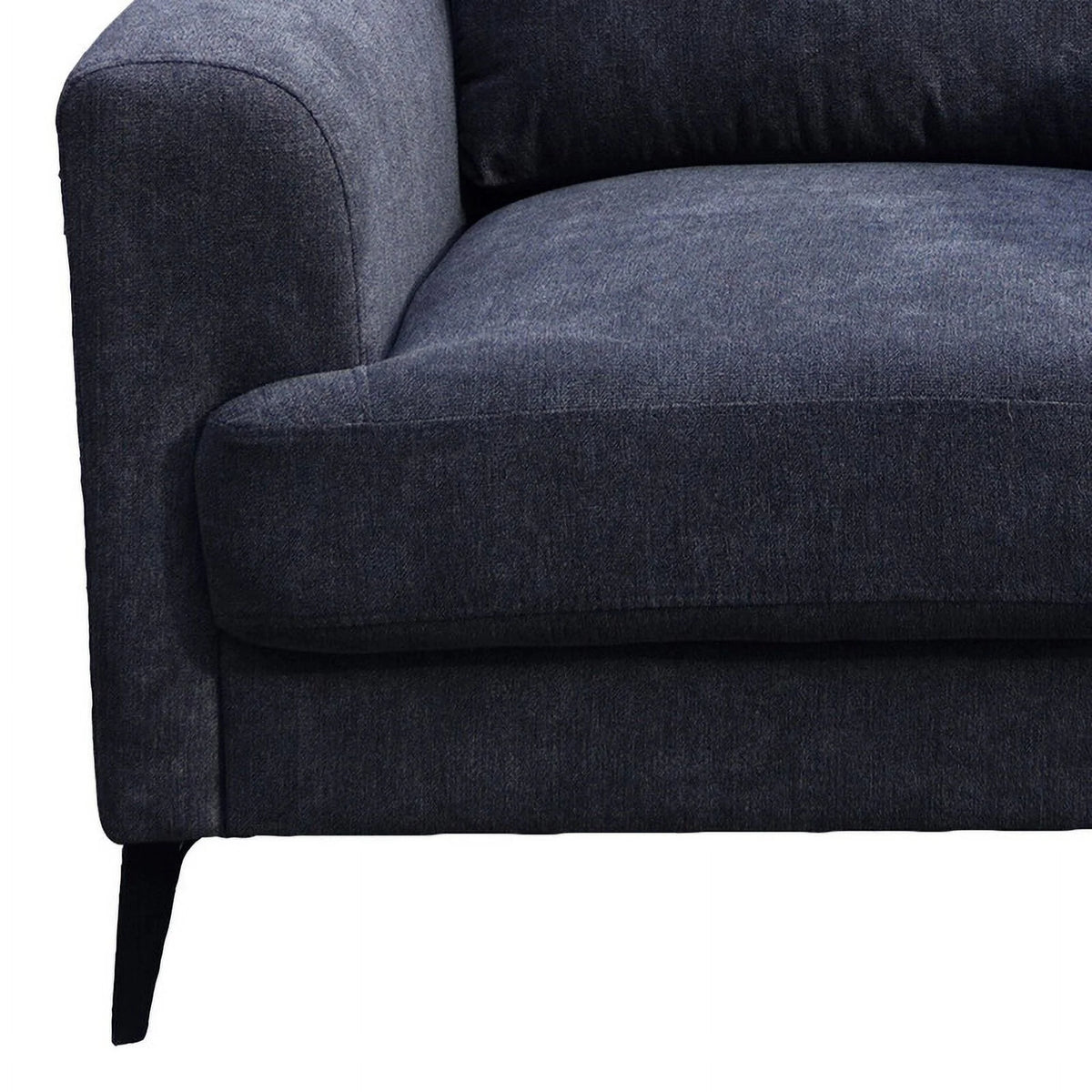 Black Chenille Sofa Loveseat W40186