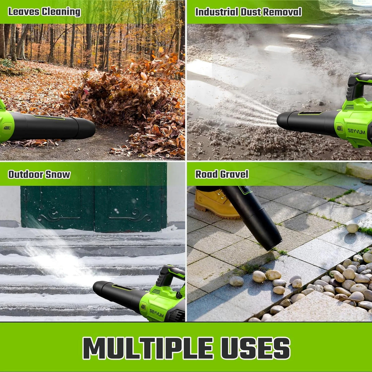 Cordless Leaf Blower 600CFM 165MPH with 2.5Ah Battery I7810