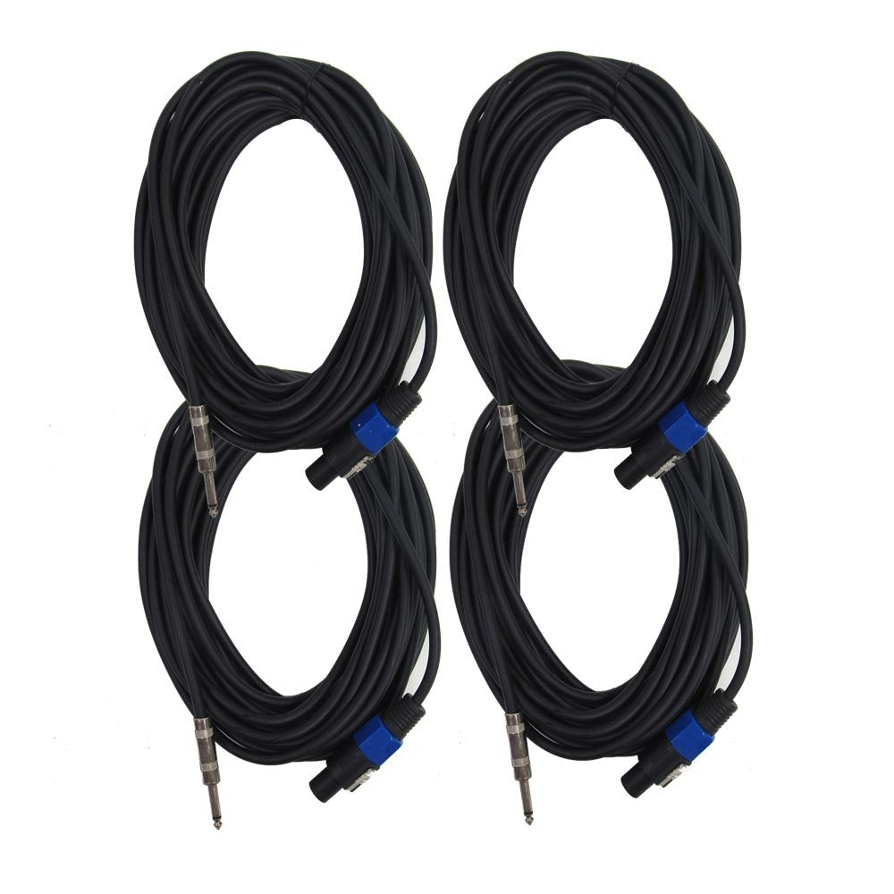 Four Pack of Speakon to 1/4 Speaker Cables 15' J51696