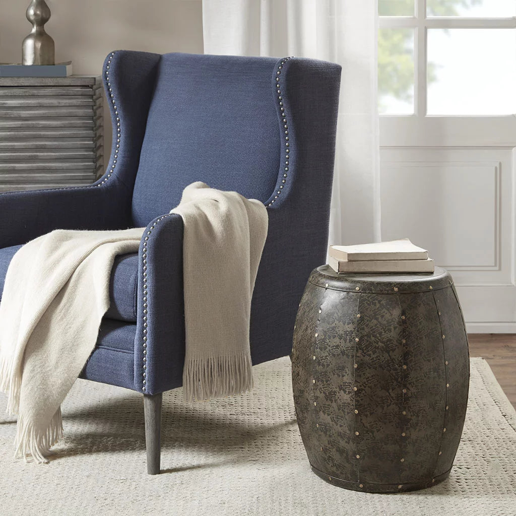 Metal Accent Drum Table Q1201
