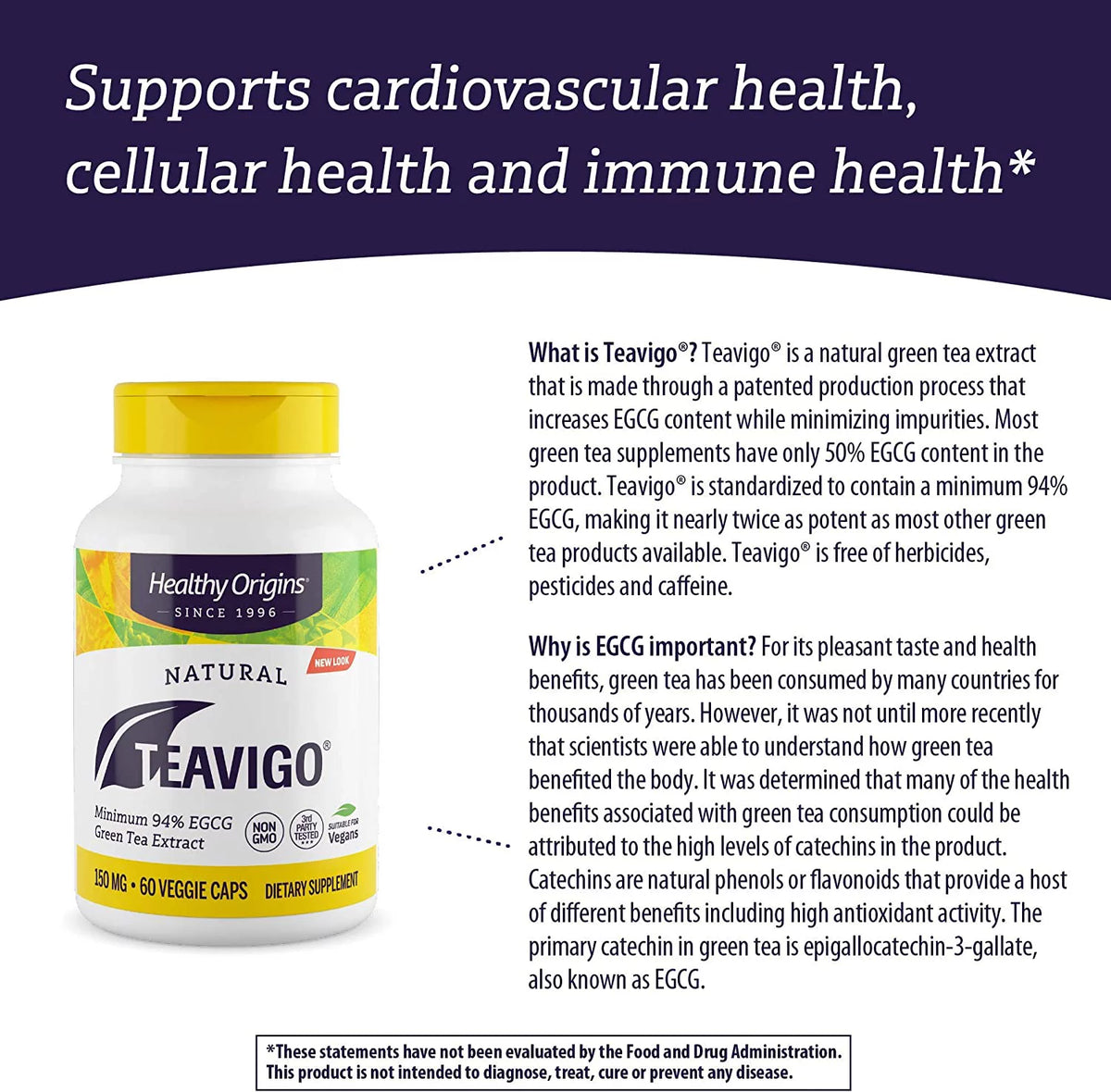 Green Tea Extract 150 mg 60 Veggie Caps N281
