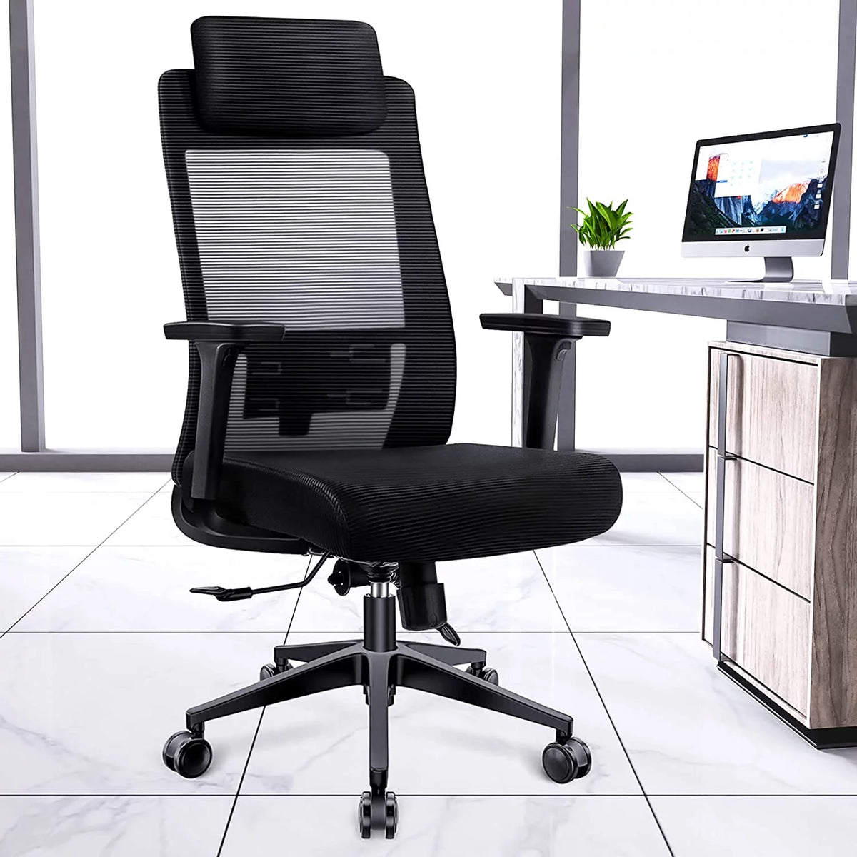 Ergonomic High Back Office Chair with Lumbar Support D873062