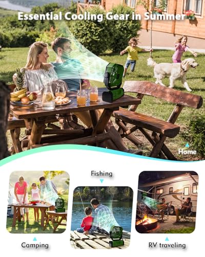 20000mAh Portable Camping Fan with Bluetooth Speaker P1143