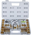 40 PCS Metric Tap and Die Set Titanium Coated Alloy Steel with Storage Case O98409