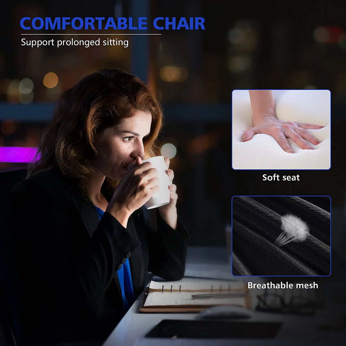 Ergonomic High Back Office Chair with Lumbar Support D873062