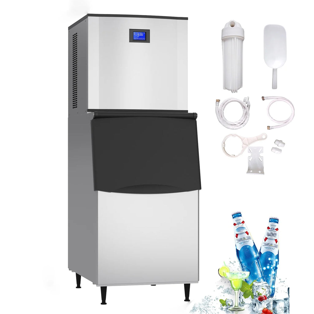 Commercial Cube Ice Machine 550 LBS/Day Auto Cleaning Air Cooling Z856795