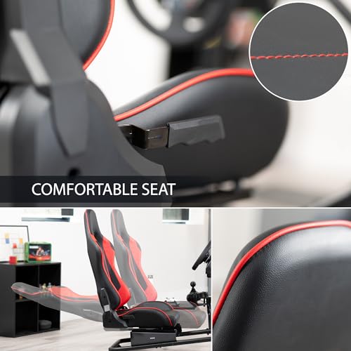 Racing Simulator Cockpit with Wheel Stand and Gear Mount K9104
