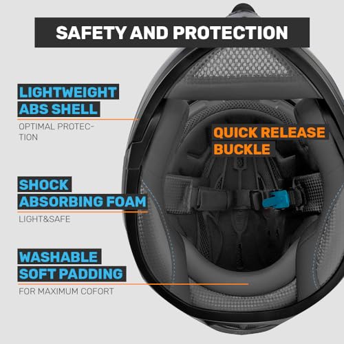 Modular Motorcycle Helmet with Dual Visor Full Face Flip Up A682