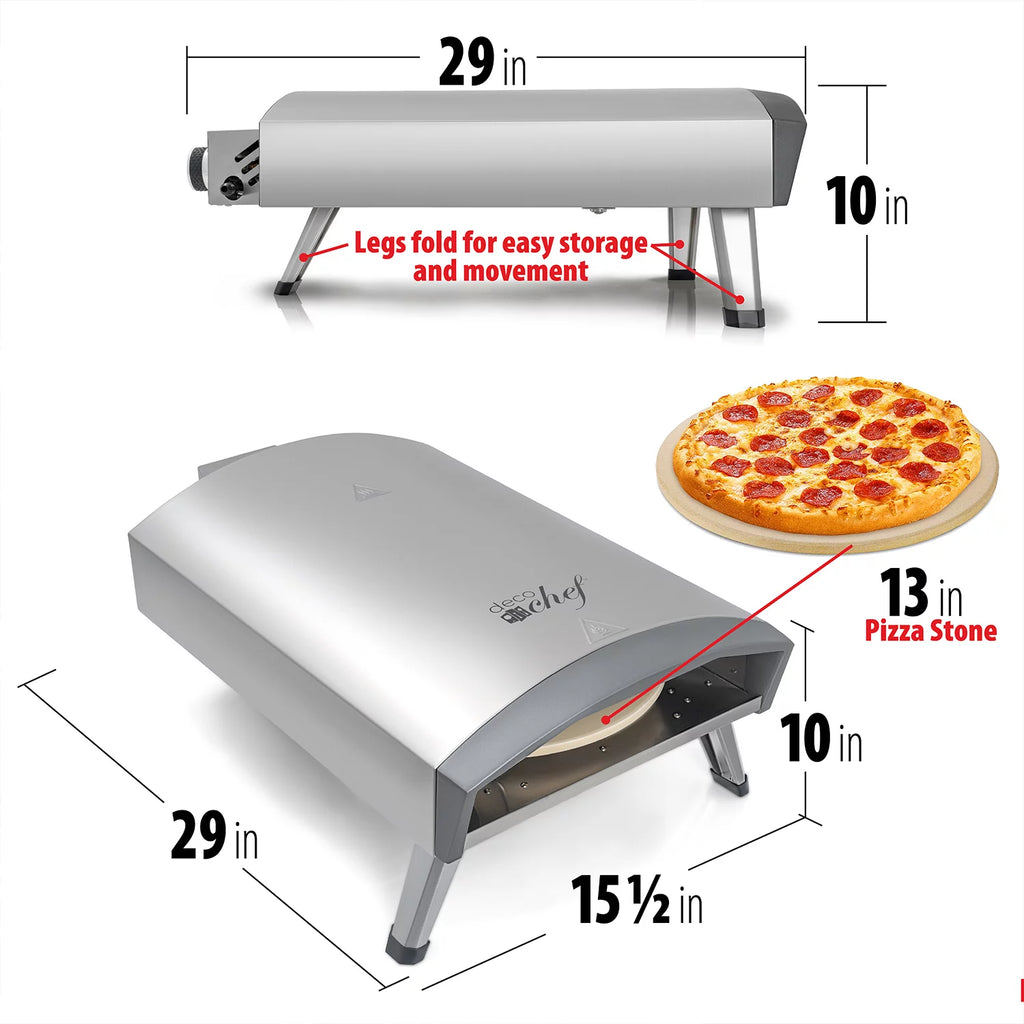 Portable Gas Pizza Oven with Baking Stone E878268