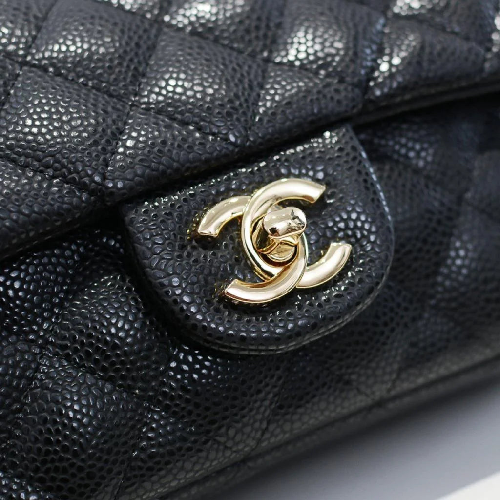 Black Mini Flap Bag L737