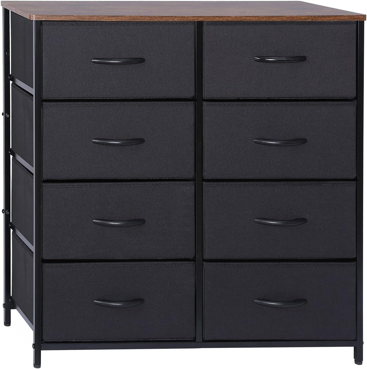 Gray 8 Drawer Fabric Dresser with Steel Frame L403826