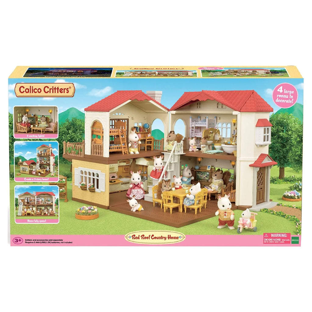 Red Roof Country Home Dollhouse Playset W64239