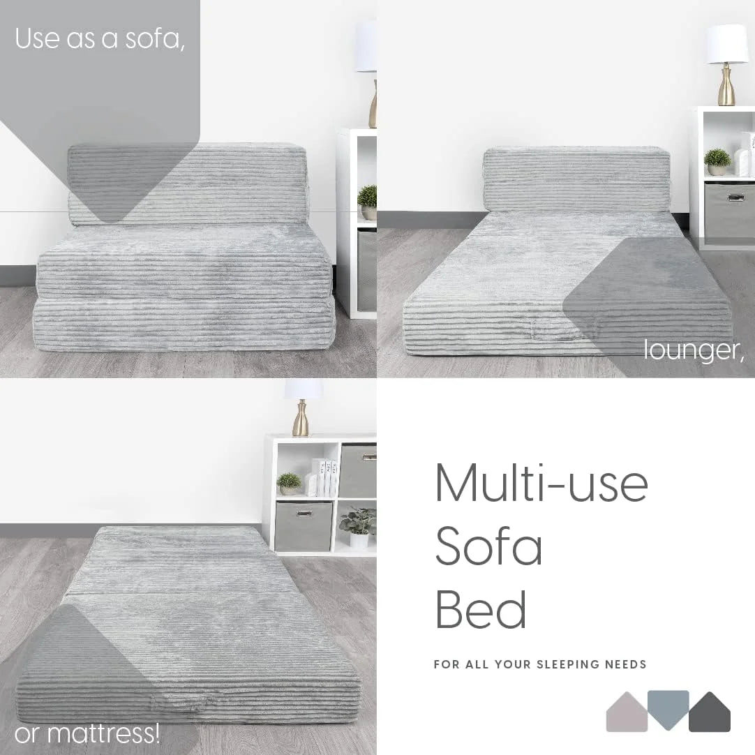 Memory Foam Foldable Sofa Mattress with Washable Cover, Twin Size L9922