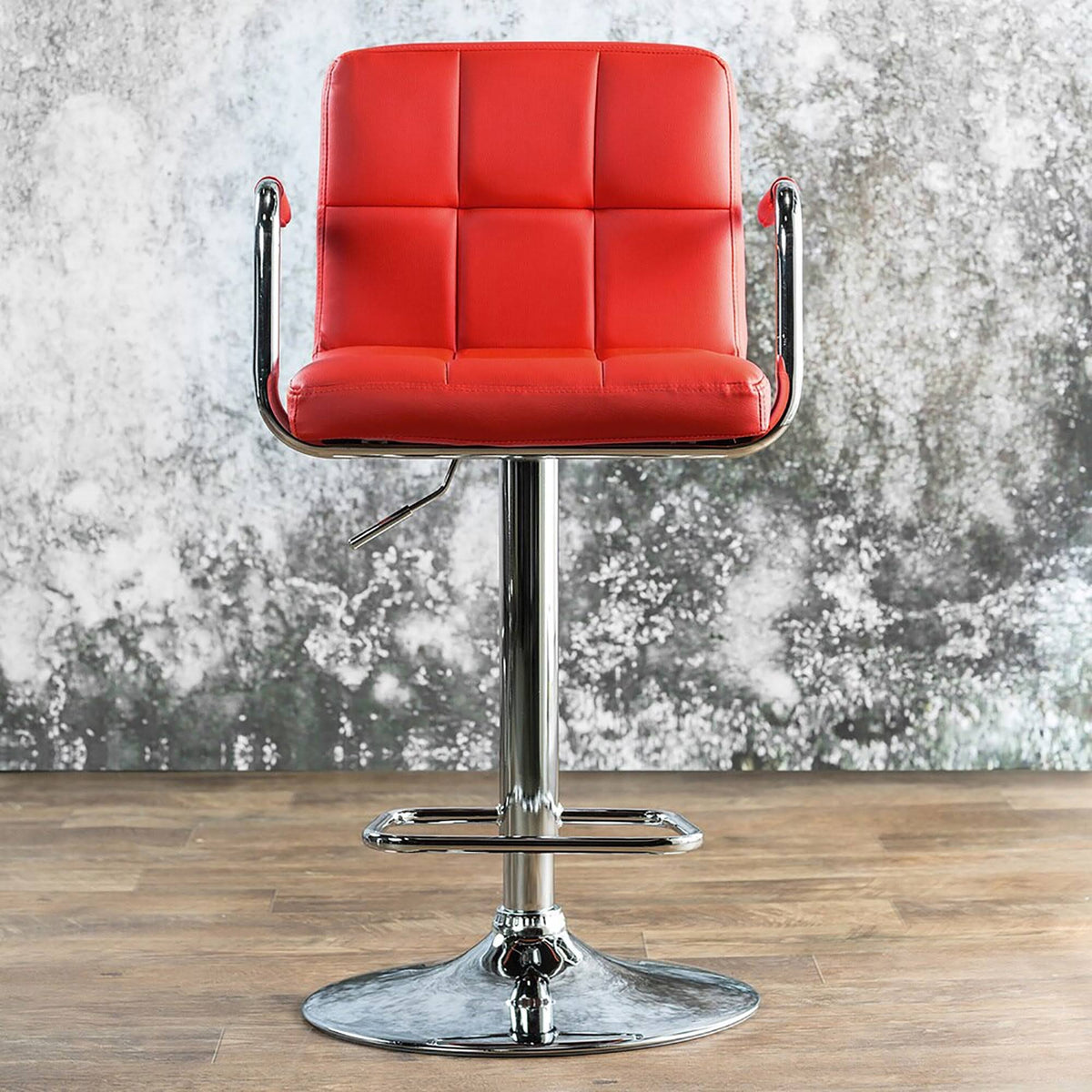 Green Adjustable Swivel Barstool Set of 2 O872981