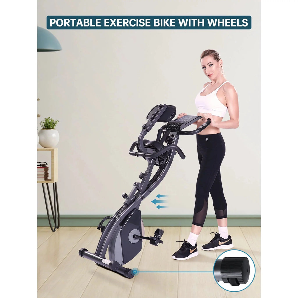 Folding Magnetic Stationary Exercise Bike Z6155