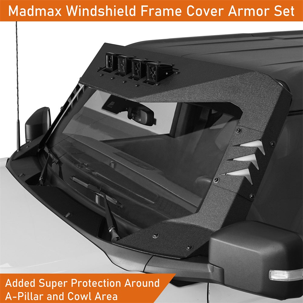 Windshield Visor Frame Cover Roof Sun Cowl Body Armor C6657