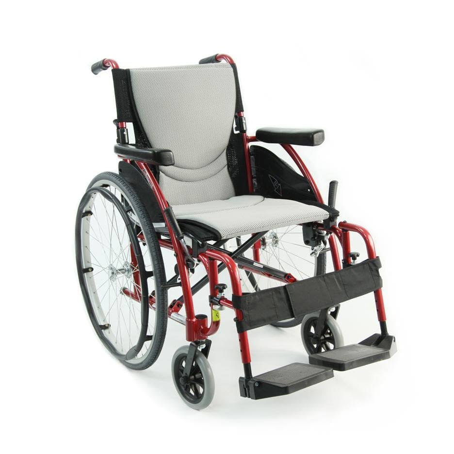 Lightweight Ergonomic Wheelchair with Silver Seat V99402