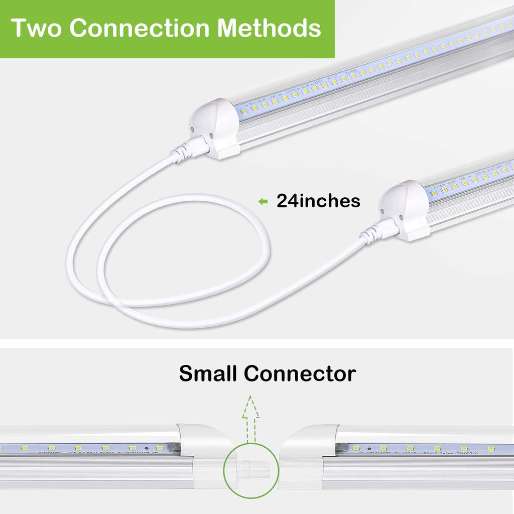 8FT LED Shop Light, 10000LM, 80W, 5000K Daylight, 10 Pack T6759