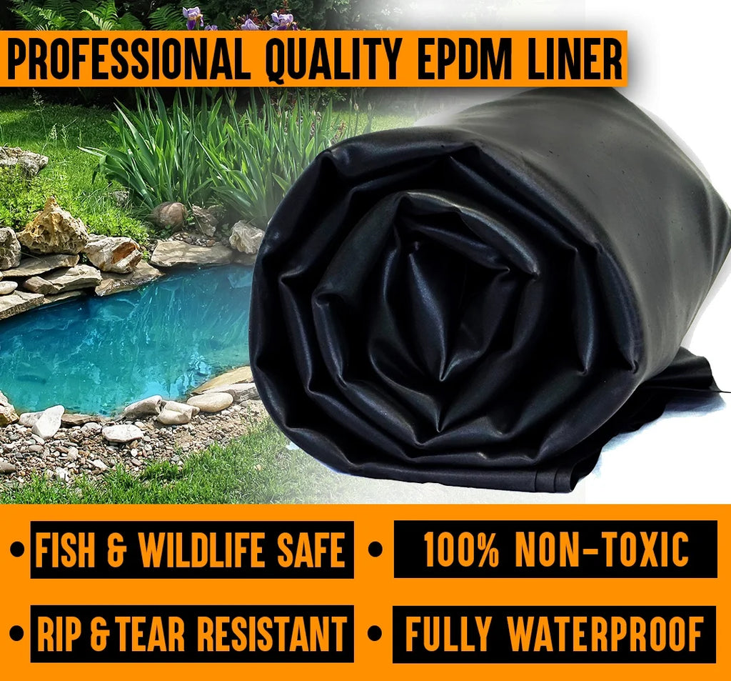 45 Mil EPDM Rubber Pond Liner 4 ft. x 20 ft. U885