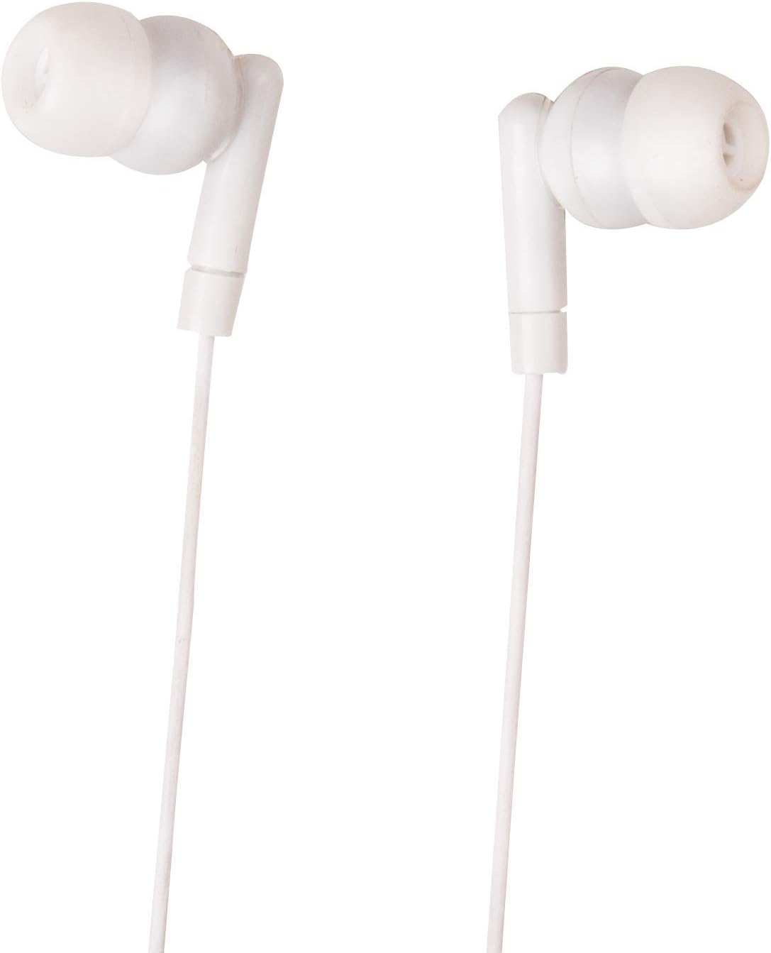 White Headphones 3.5mm Disposable Earbuds 50 Pack J592