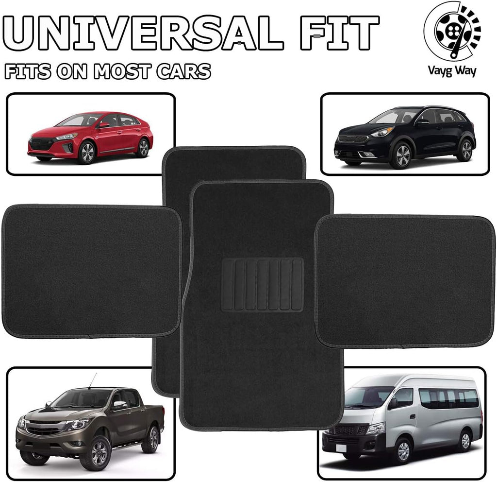 4 Piece Black All Weather Car Floor Mats C534
