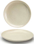 10x22 Mushroom Round Porcelain Plate - 6/Case C37670